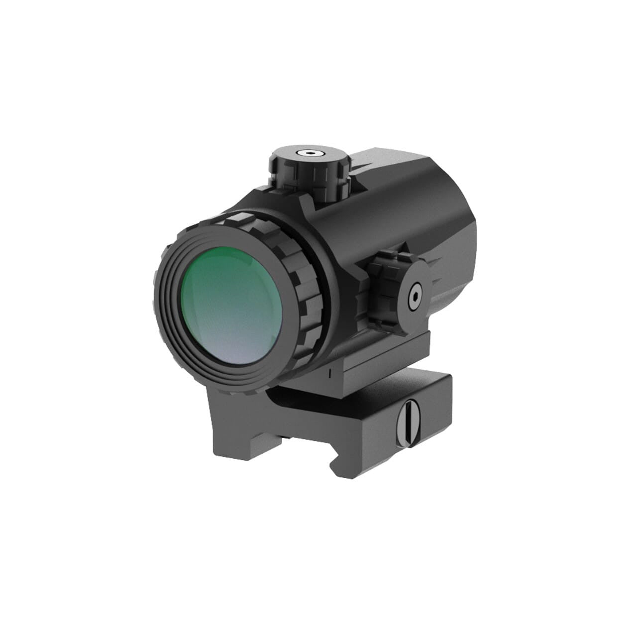 Northtac MM3 3X Magnifier with a matte black finish, shown with its flip-to-side Picatinny mount engaged. — view 2